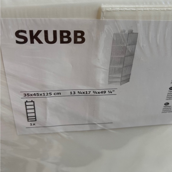 IKEA Other - IKEA Hanging Closet Storage Compartments Cloth Organizer Rack White SKUBB New